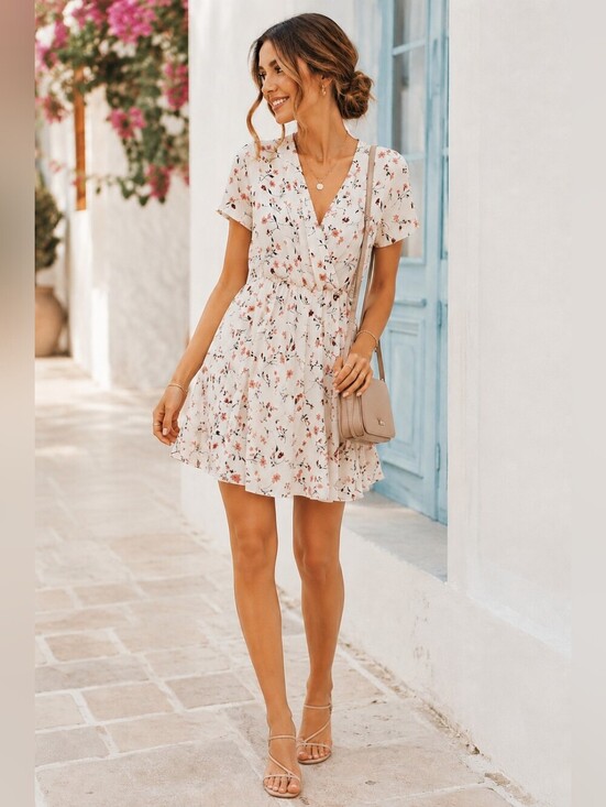 Simple Dresses & Skirts - Sienna Sky Floral Cottagecore Wrap Dress Size Medium
